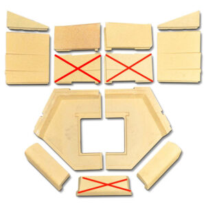 Spartherm Prismo 770 x 450 Feuerraumauskleidung